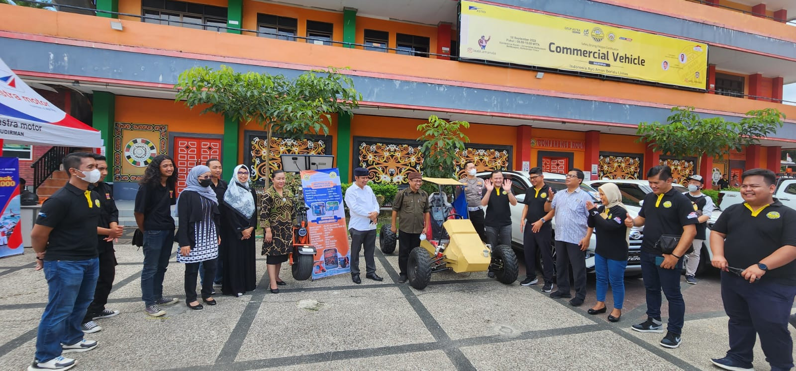 Motor dan Mobil Listrik Karya Mahasiswa dan Dosen Prodi Teknik Mesin dipamerkan dalam Perayaan HUT ASTRA ke 65